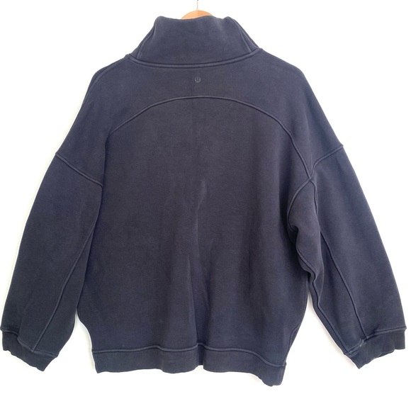 (A11) Lululemon Thick Fleece Half Zip, Black, Size M/L - Picture 13 of 13